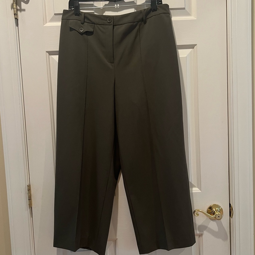 Talbots Olive Green Stretch Dress Pants Size 14
